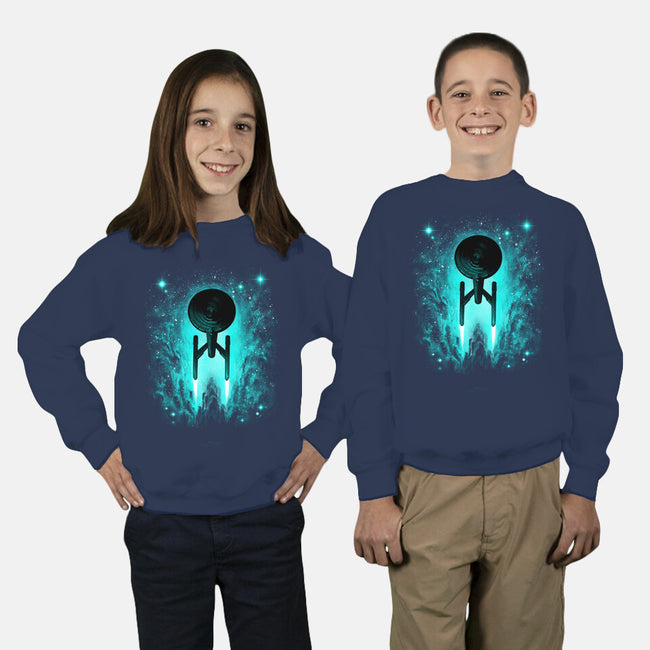Voyages In Space-youth crew neck sweatshirt-alemaglia
