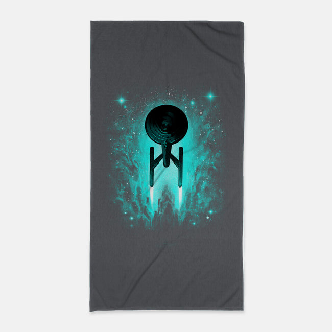 Voyages In Space-none beach towel-alemaglia