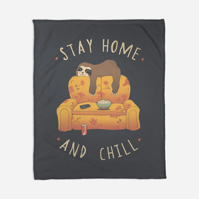 Stay Home And Chill-none fleece blanket-vp021