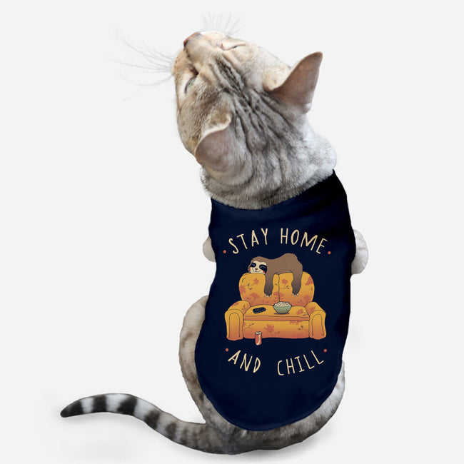 Stay Home And Chill-cat basic pet tank-vp021