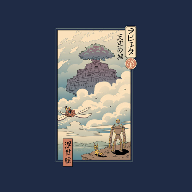 Sky Castle Ukiyo-E-none zippered laptop sleeve-vp021