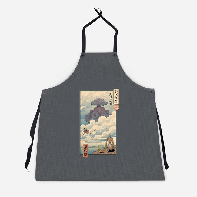 Sky Castle Ukiyo-E-unisex kitchen apron-vp021