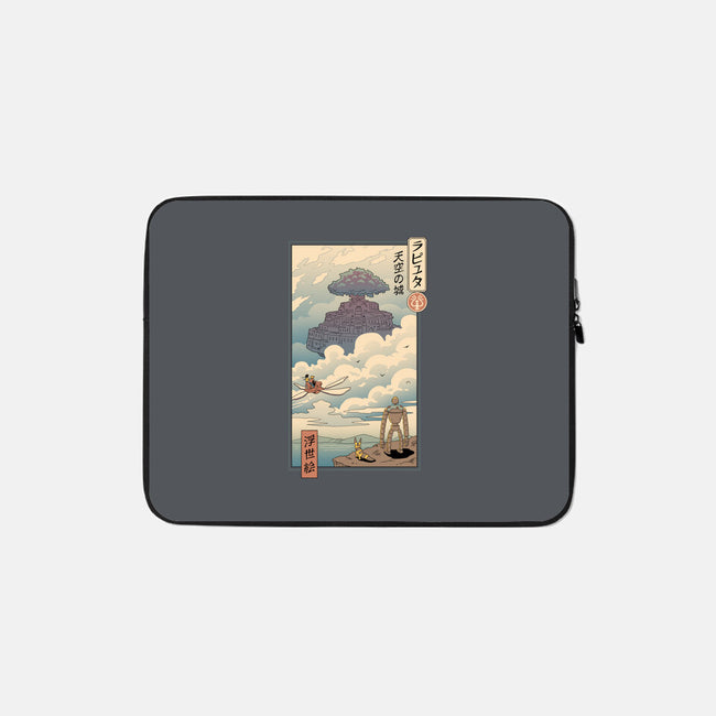 Sky Castle Ukiyo-E-none zippered laptop sleeve-vp021