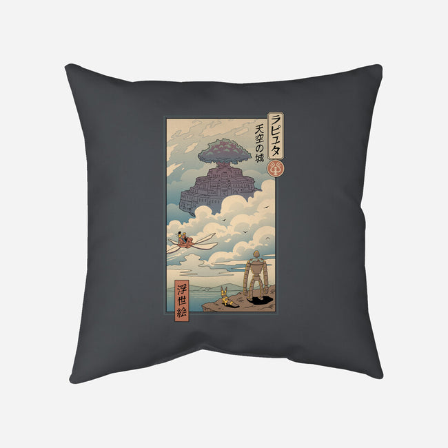 Sky Castle Ukiyo-E-none removable cover w insert throw pillow-vp021