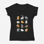 Cat Yoga-womens v-neck tee-queenmob