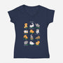Cat Yoga-womens v-neck tee-queenmob