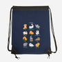 Cat Yoga-none drawstring bag-queenmob