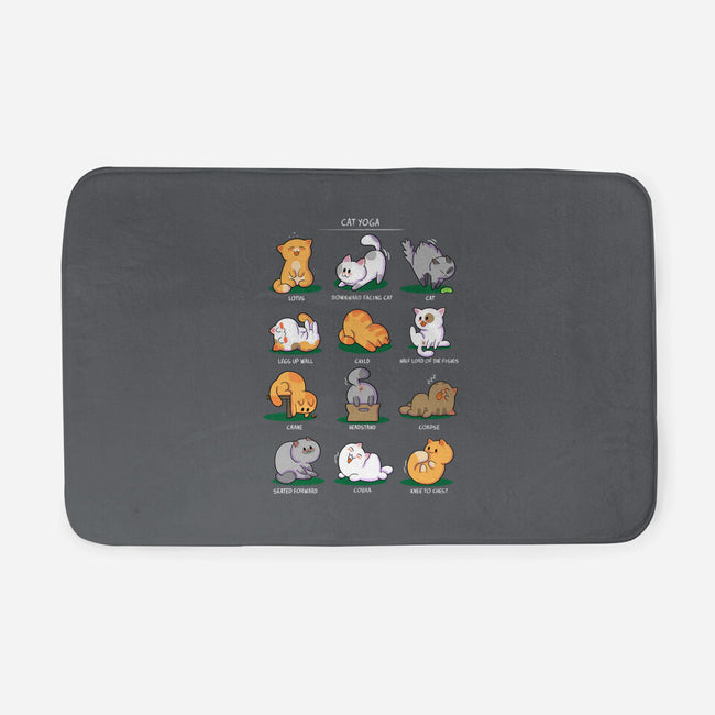 Cat Yoga-none memory foam bath mat-queenmob