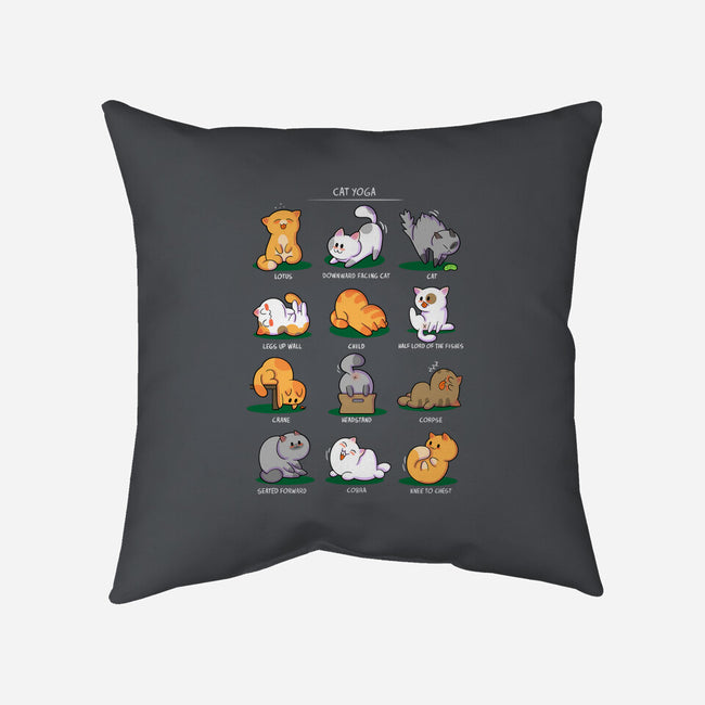 Cat Yoga-none non-removable cover w insert throw pillow-queenmob