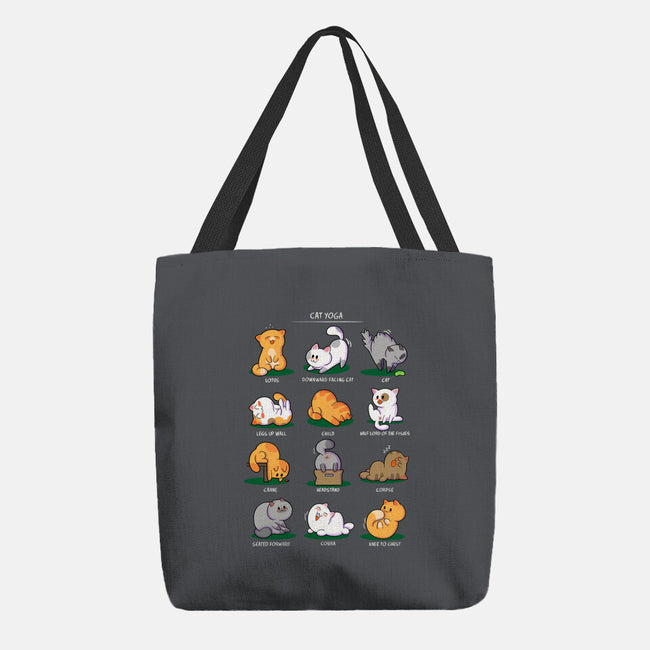 Cat Yoga-none basic tote-queenmob