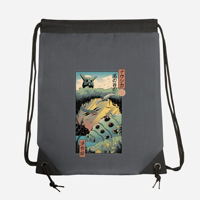 Ukiyo-E Wind Valley-none drawstring bag-vp021