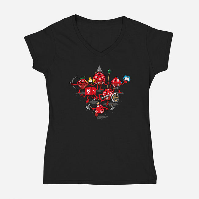 Adventure Party-womens v-neck tee-mekazoo