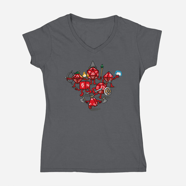 Adventure Party-womens v-neck tee-mekazoo