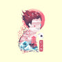 Ukiyo-E Hunter-none removable cover w insert throw pillow-dandingeroz