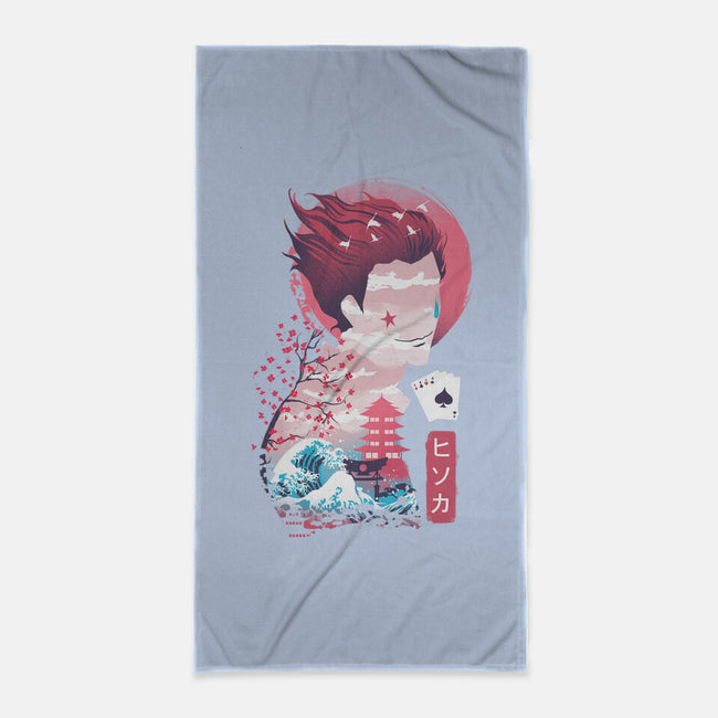 Ukiyo-E Hunter-none beach towel-dandingeroz