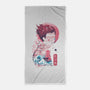 Ukiyo-E Hunter-none beach towel-dandingeroz