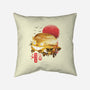 Ukiyo-E Catbus-none removable cover throw pillow-dandingeroz
