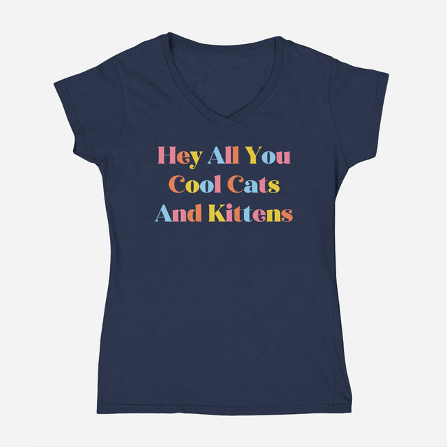 Hey It's Carole!-womens v-neck tee-nobleteeshop