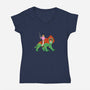 Tiger Master-womens v-neck tee-kentcribbs