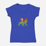 Tiger Master-womens v-neck tee-kentcribbs