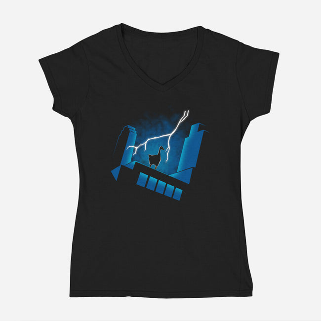 Goose The Animated Series-womens v-neck tee-Eilex Design