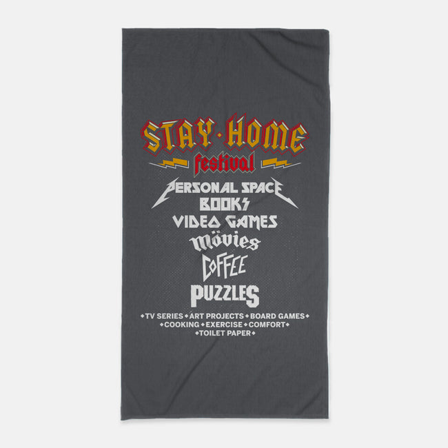 Stay Home Festival-none beach towel-mekazoo