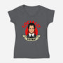 Socially Distant Girl-womens v-neck tee-Boggs Nicolas