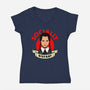 Socially Distant Girl-womens v-neck tee-Boggs Nicolas