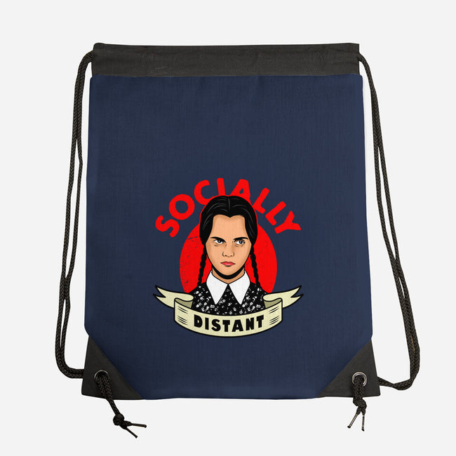 Socially Distant Girl-none drawstring bag-Boggs Nicolas
