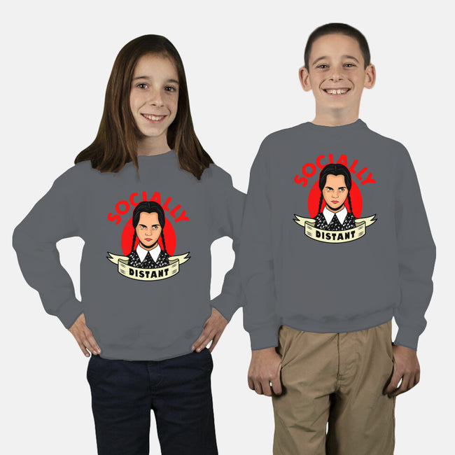 Socially Distant Girl-youth crew neck sweatshirt-Boggs Nicolas