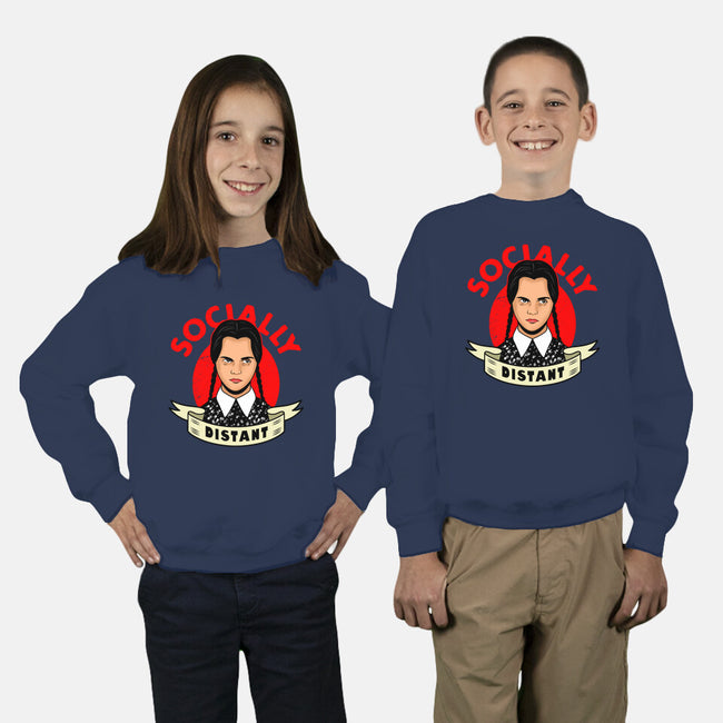 Socially Distant Girl-youth crew neck sweatshirt-Boggs Nicolas