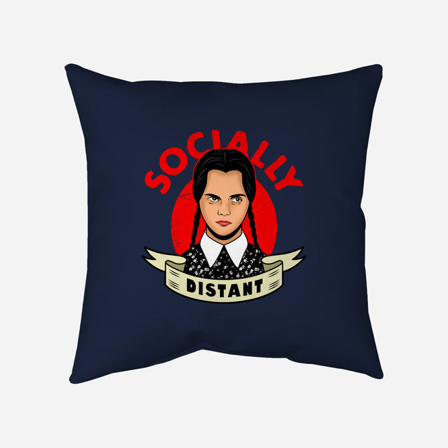 Socially Distant Girl-none non-removable cover w insert throw pillow-Boggs Nicolas