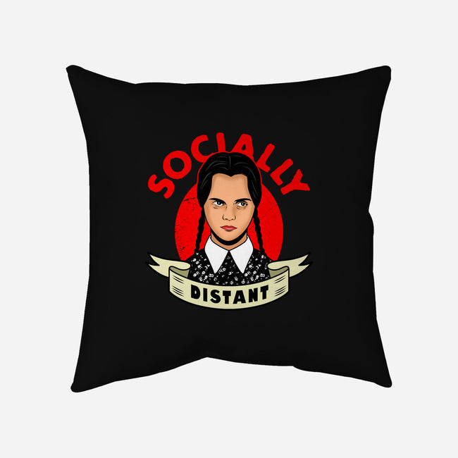 Socially Distant Girl-none removable cover w insert throw pillow-Boggs Nicolas