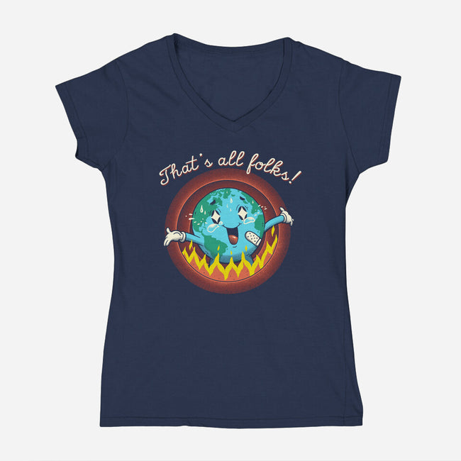 Show's Over-womens v-neck tee-vp021