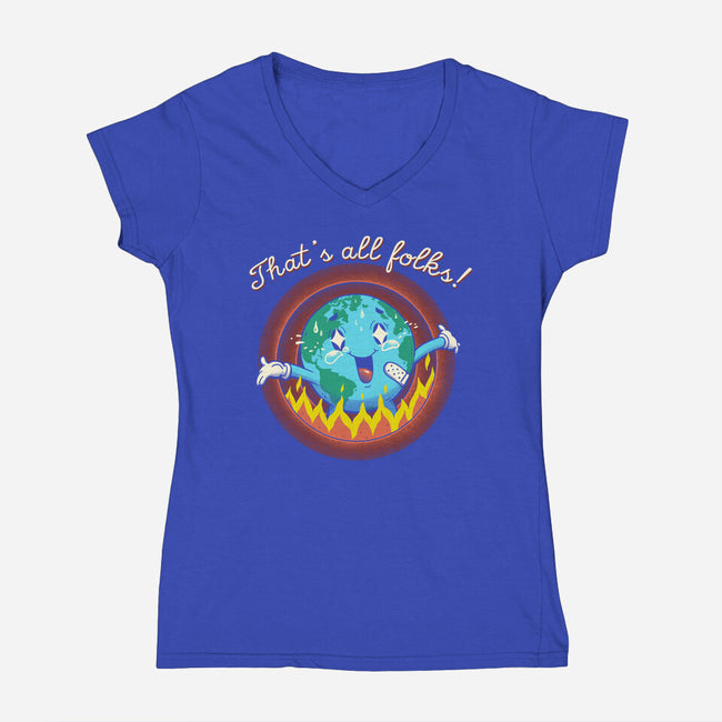 Show's Over-womens v-neck tee-vp021