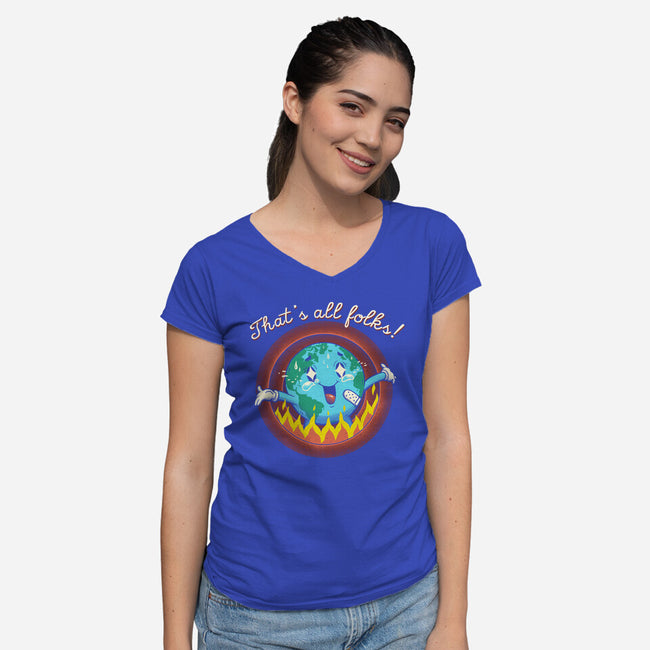 Show's Over-womens v-neck tee-vp021