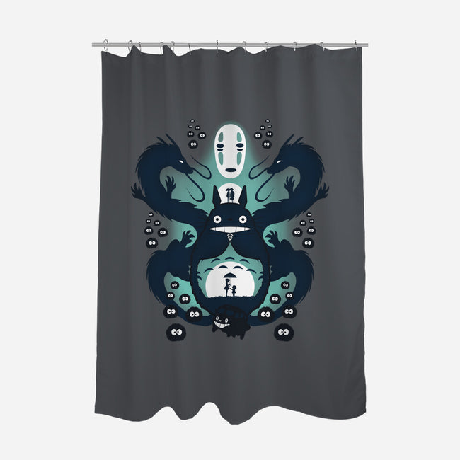 The Neighbor and The Spirit-none polyester shower curtain-thewizardlouis