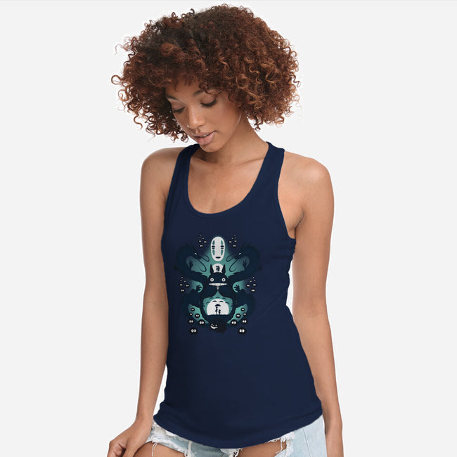 The Neighbor and The Spirit-womens racerback tank-thewizardlouis