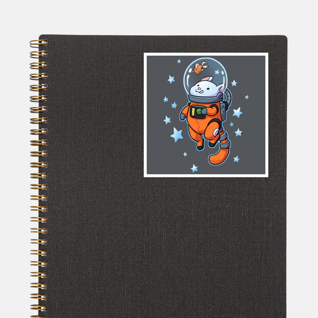 Catstronaut-none glossy sticker-DoOomcat