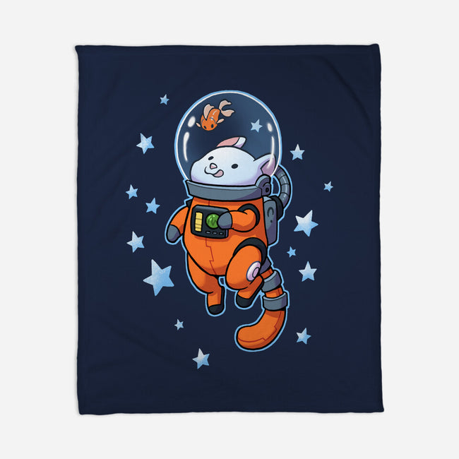 Catstronaut-none fleece blanket-DoOomcat
