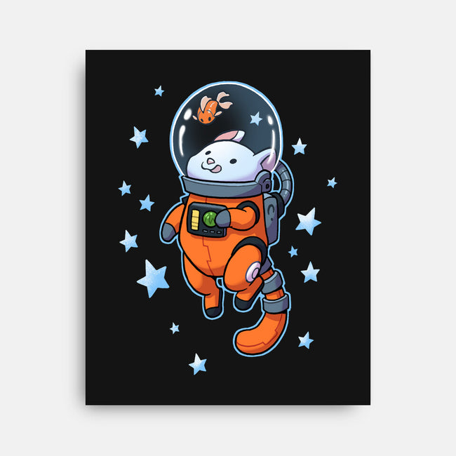 Catstronaut-none stretched canvas-DoOomcat