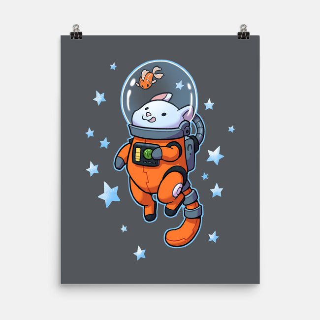 Catstronaut-none matte poster-DoOomcat