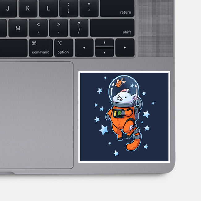 Catstronaut-none glossy sticker-DoOomcat