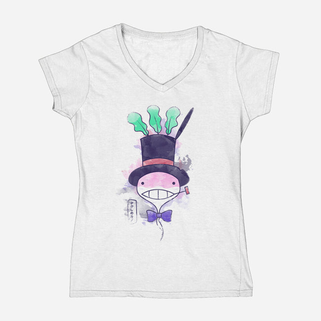 Turnip In Watercolor-womens v-neck tee-Donnie