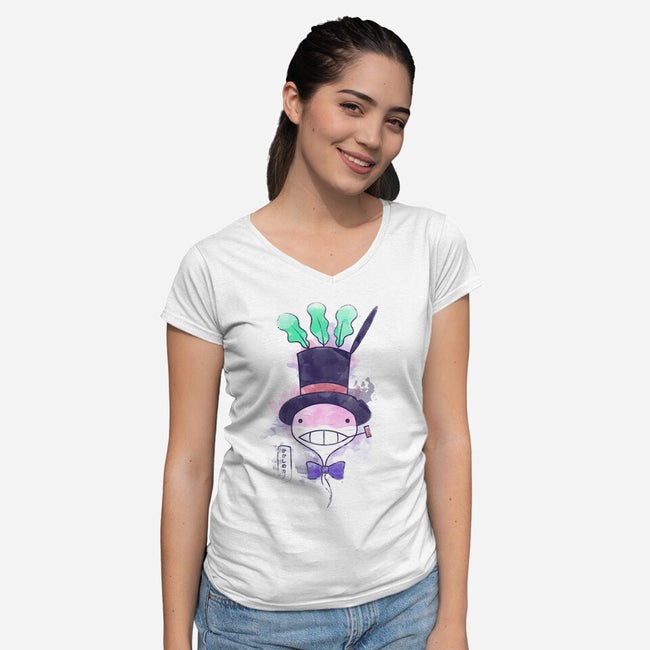 Turnip In Watercolor-womens v-neck tee-Donnie