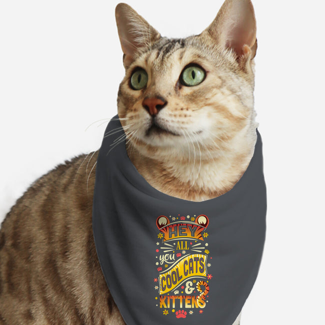 Cool Cats & Kittens-cat bandana pet collar-MoniWolf
