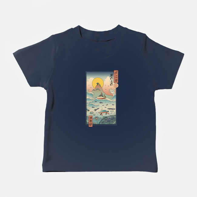 Ukiyo-E By The Sea-baby basic tee-vp021