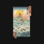 Ukiyo-E By The Sea-womens off shoulder sweatshirt-vp021
