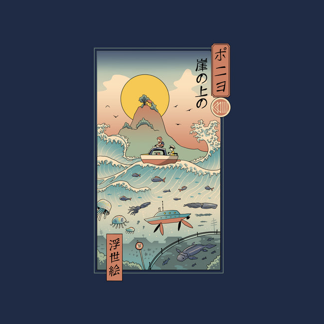 Ukiyo-E By The Sea-none polyester shower curtain-vp021