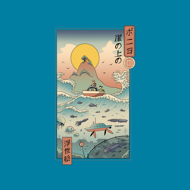 Ukiyo-E By The Sea-none removable cover w insert throw pillow-vp021